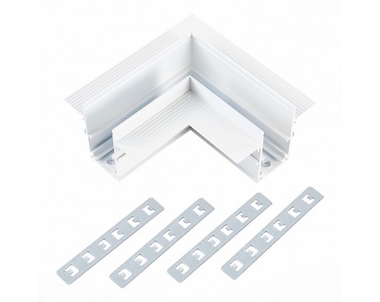 ST007.529.12 Угол-соединитель для встраиваемого магнитного шинопровода под ГКЛ 12мм ST-Luce Белый