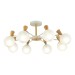 SLE220702-08 Светильник потолочный Белый, Светлое дерево/Белый E14 8*40W