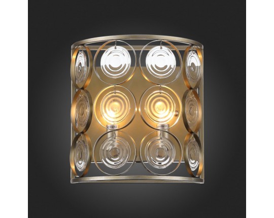 SL1105.201.02 Светильник настенный ST-Luce Золотистый с патиной/Золотистый, Прозрачный E14 2*60W