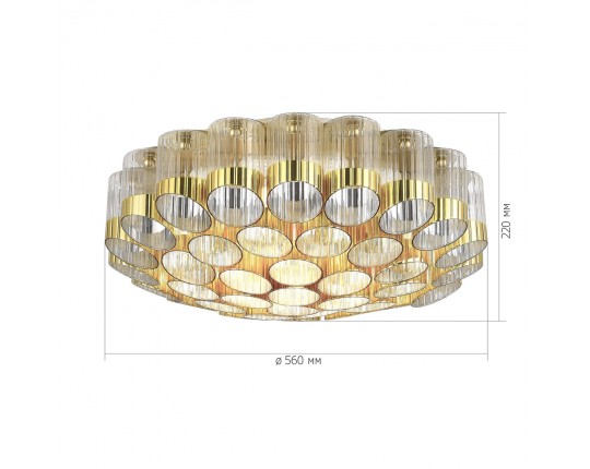 SL1662.302.19 Светильник потолочный ST-Luce Латунь/Латунь, Прозрачный E14 19*60W