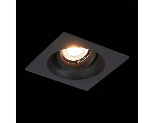 ST208.418.01 Св-к встр. Черный GU10 1*50W  L94xW94xH40 220V Без ламп
