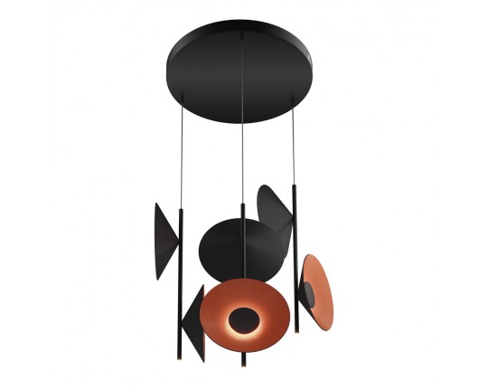 SL3003.403.09 Светильник подвесной ST-Luce Черный/Оранжевый, Черный LED 9*2W 3000K