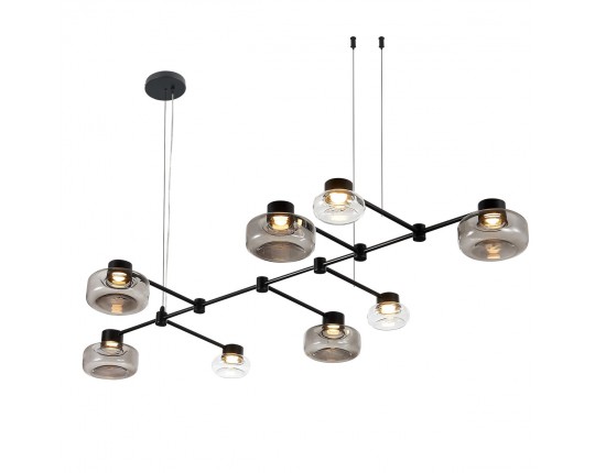 SL6005.403.08 Светильник подвесной ST-Luce Черный/Дымчатый, Прозрачный LED 8*3W 3000K
