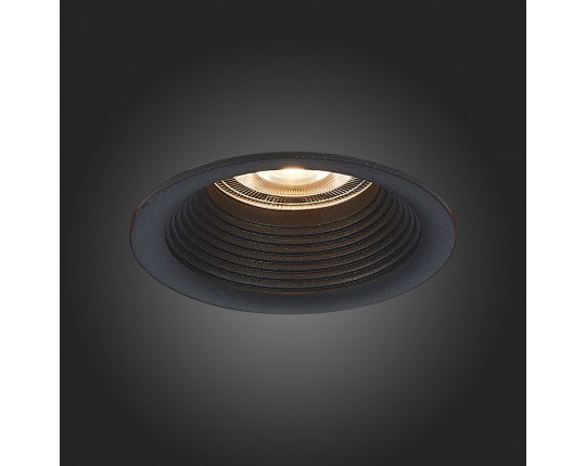 ST202.408.01 Св-к встр. Черный GU10 1*50W  D89xH40 220V Без ламп