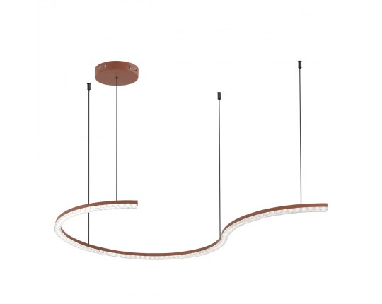 SL1018.603.01 Светильник подвесной ST-Luce терракотовый/прозрачный LED 1*65W 4000K