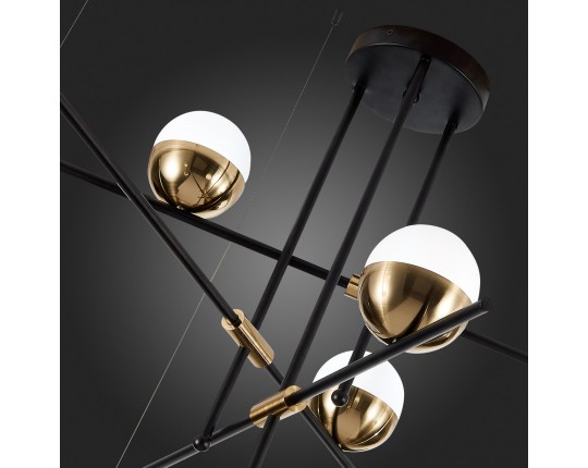 SL1507.422.09 Люстра потолочная ST-Luce Черный/Белый, Золотистый G9 9*5W 4000K