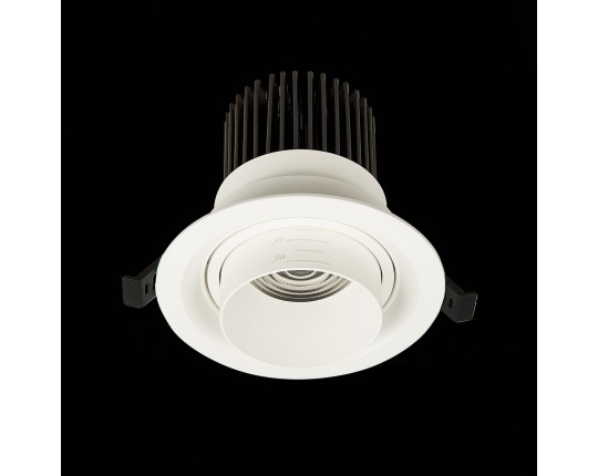 ST701.538.12 Св-к встр. Zoom Белый LED 1*12W 3000K 960Lm Ra90 15°-60° IP20 D115xH95 170-240V