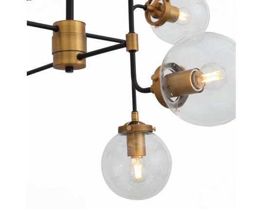 SL234.403.08 Люстра подвесная ST-Luce Черный, Золото/Прозрачный E27 8*40W