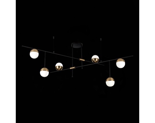 SL1507.422.06 Люстра потолочная ST-Luce Черный/Белый, Золотистый G9 6*5W 4000K