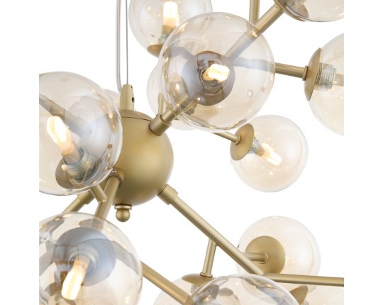 SL438.203.24 Люстра подвесная ST-Luce Золотистый/Коньячный G9 24*5W