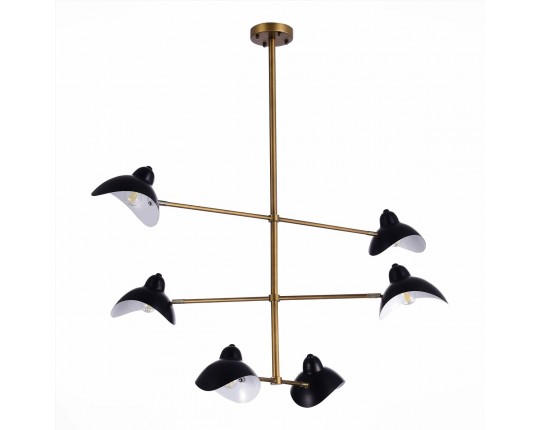 SL1801.303.06 Люстра потолочная ST-Luce Античная бронза/Черный E14 6*60W