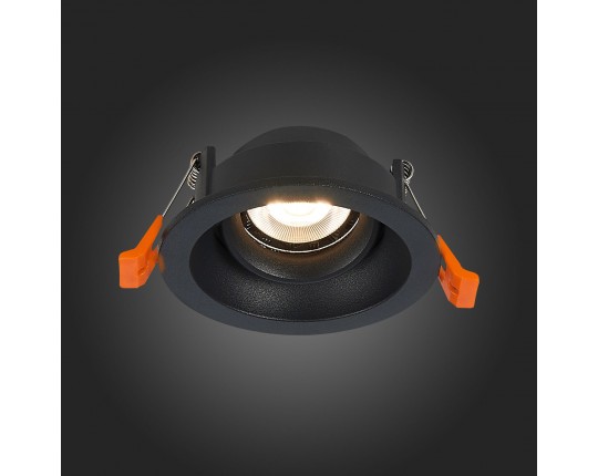 ST208.408.01 Св-к встр. Черный GU10 1*50W  D94xH40 220V Без ламп