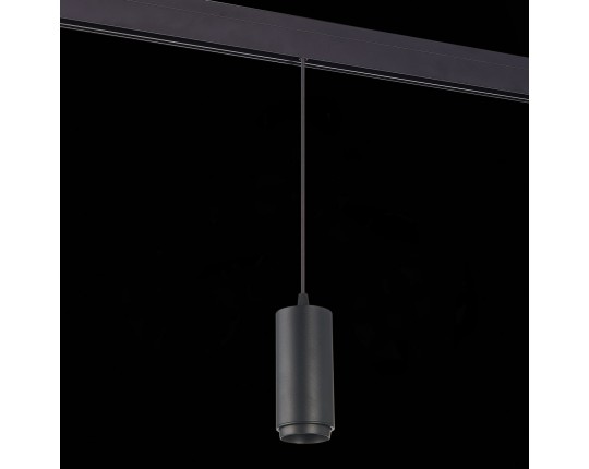 ST357.443.06 Магнитный трековый светильник подвесной ZOOM Черный LED 1*6W 4000K 667Lm Ra>80 10-60° I
