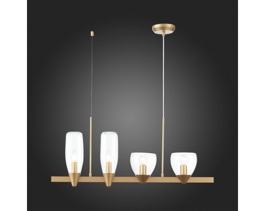 SL1119.203.04 Светильник подвесной ST-Luce Золотистый/Прозрачный E14 4*40W