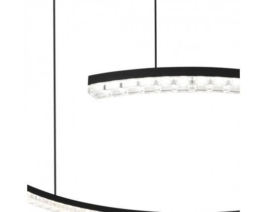 SL1018.403.01 Светильник подвесной ST-Luce черный/прозрачный LED 1*65W 4000K