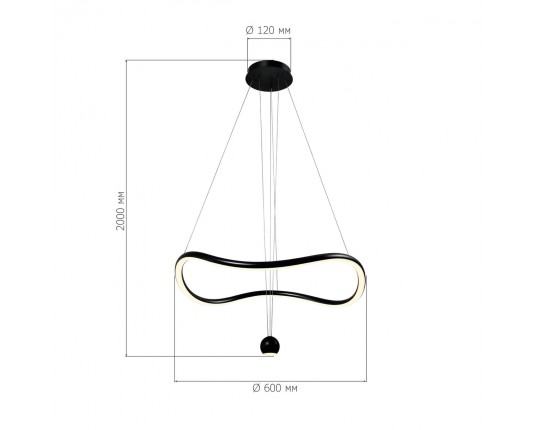 SL6209.403.35 Светильник подвесной ST-Luce Черный/Черный, Белый LED 1*35W 3000K