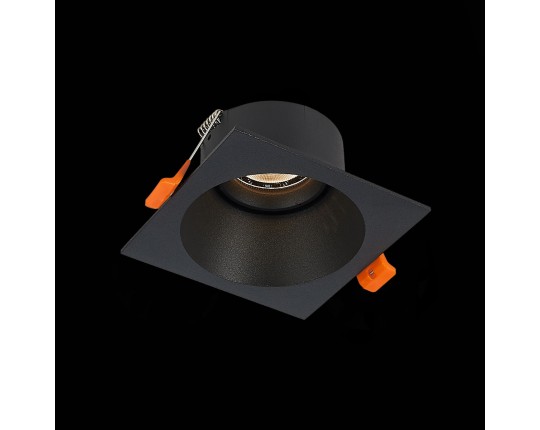 ST207.418.01 Св-к встр. Черный GU10 1*50W  L103xW103xH52 220V Без ламп