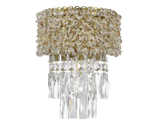 SL1637.301.02 Светильник настенный ST-Luce Латунь/Прозрачный, Янтарный E14 2*60W