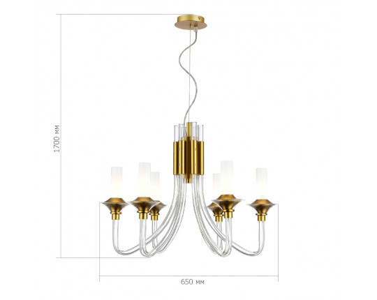 SL1241.203.06 Люстра подвесная ST-Luce Золотистый/Белый E14 6*40W
