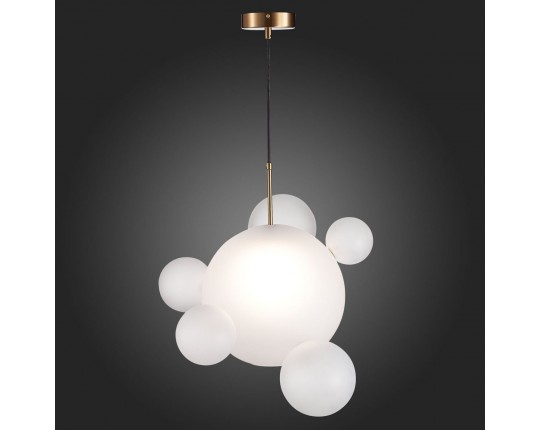 SL1133.513.01 Светильник подвесной ST-Luce Латунь/Белый E27 1*60W