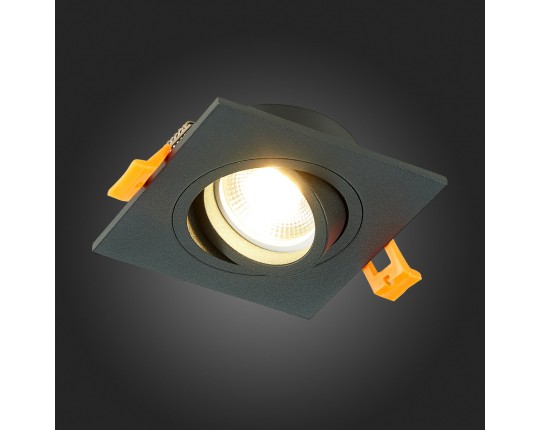 ST251.408.01 Св-к встр. Черный GU10 1*50W  IP20 L92xW92xH27 220V Без ламп