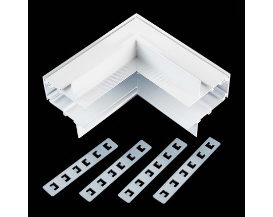 ST007.549.12 Внутренний угол-соединитель для встраиваемого магнитного шинопровода под ГКЛ 12мм ST-Lu