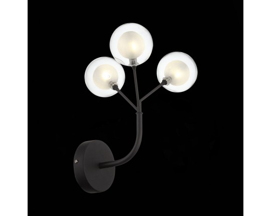 SL376.401.03 Бра ST-Luce Черный/Прозрачный, Белый G4 LED 3*2W -