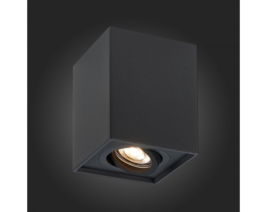 ST109.407.01 Светильник потолочный Черный GU10 1*50W  L100xW100xH123 220V Без ламп