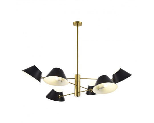 SLE1253-343-06 Светильник подвесной Латунь/Черный, Белый E14 6*60W