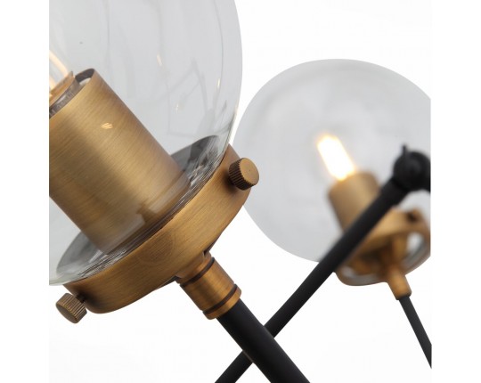 SL234.402.08 Люстра потолочная ST-Luce Черный, Золото/Прозрачный E27 8*40W (из 2-х коробок)