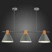 SLE125113-03 Светильник подвесной Серый/Серый, Светлое дерево E27 3*60W