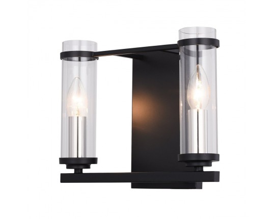 SL334.401.02 Бра ST-Luce Черный, Никель/Прозрачный E14 2*60W