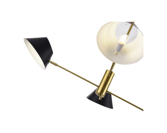 SLE1253-343-04 Светильник подвесной Латунь/Черный, Белый E14 4*60W