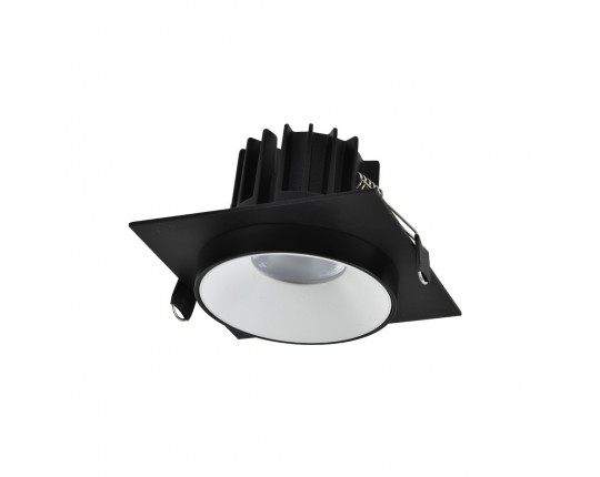 ST758.438.10 Св-к встр. Черный, Белый LED 1*10W 3000K 700Lm Ra>90 36° IP44 D79xH61 85-265V