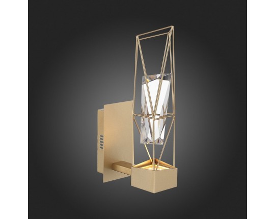 SL815.201.01 Бра ST-Luce Матовое золото/Матовое золото, Прозрачный LED 1*6W 4000K