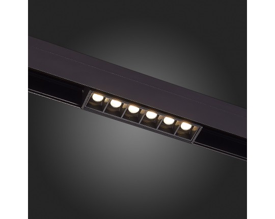 ST361.436.06 Магнитный трековый светильник Черный LED 1*6W 3000K 532Lm Ra>90 36° IP20 L115xW22xH44 4