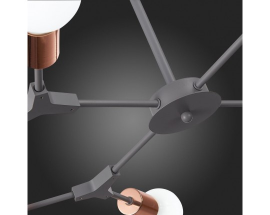 SLE106403-08 Светильник потолочный Серый, Розовое золото E27 8*60W