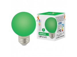 Лампа светодиодная Volpe E27 3W зеленая LED-G60-3W/Green/E27/FR/С UL-00006958