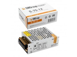 Блок питания SWG 12V 75W IP20 6,3A S-75-12 000298