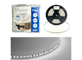 Светодиодная лента Feron 8W/m 120LED/m 2835SMD дневной белый 40M LS420 48792