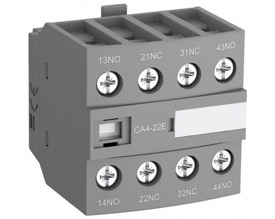 Блок контактный CA4-22E (2НО+2НЗ) фронтальный для контакторов AF26-AF96..-30-00 и AF09-AF80..-22-00* 1SBN010140R1022