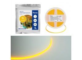 Светодиодная лента Feron 7W/m 400LED/m COB желтый 5М LS630 48950