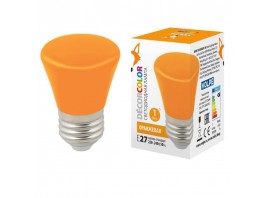 Лампа светодиодная Volpe E27 1W оранжевая LED-D45-1W/ORANGE/E27/FR/С BELL UL-00005642