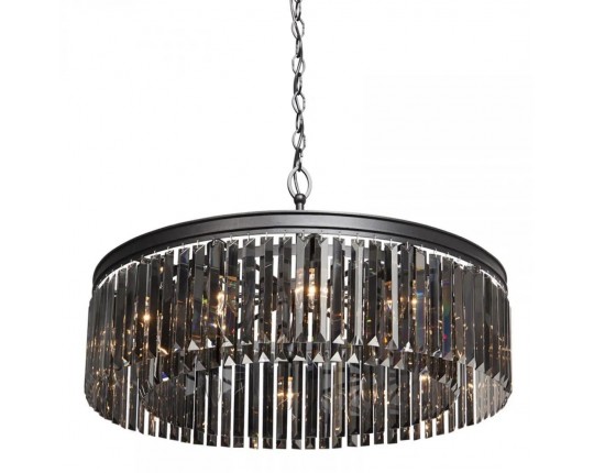 Подвесная люстра Imperium Loft RH Rhys Smok Glass Prism Round Chandelier 80 40.3278-2 156514-22