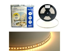 Светодиодная лента Feron 8W/m 120LED/m 2835SMD теплый белый 40M LS420 48791