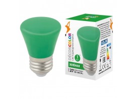 Лампа светодиодная Volpe E27 1W зеленая LED-D45-1W/GREEN/E27/FR/С BELL UL-00005640