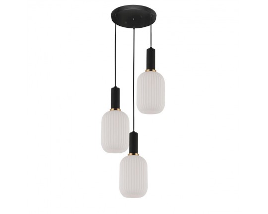 Подвесная люстра Lumina Deco Rico LDP 1218-3 WT+BK