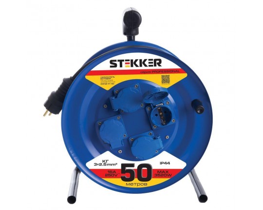 Удлинитель Stekker Professional 4гн 50м с/з PRF02-41-50 39297