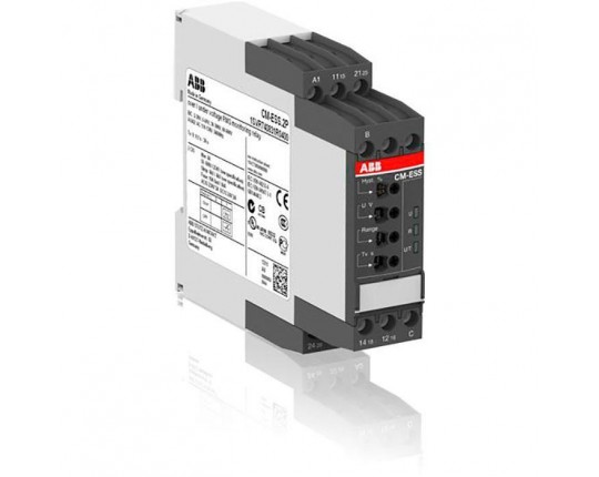 Однофазное реле контроля напряжения CM-ESS.2S (диапазоны измерения 3- 30В, 6-60В, 30-300В, 60-600 AC 1SVR730830R0400