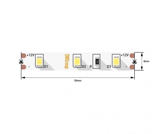 Светодиодная лента SWG 4,8W/m 60LED/m 2835SMD нейтральный белый 5M 003590